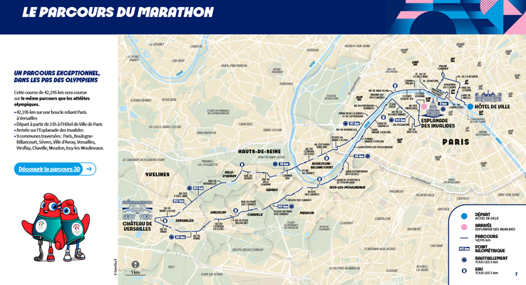 Parcours du Marathon - 42,125 km