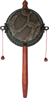 Rattle drum made of bronze. Rebuilt by Patrick Kersalé from an original of Wat Bo (Siem Reap).