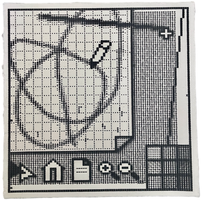 Pent Tool, 2016 - AP, 23 x 23 cm, Schreibmaschinenzeichnung auf Japanpapier