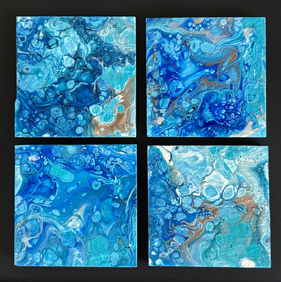Pouring Art - onderzetters 