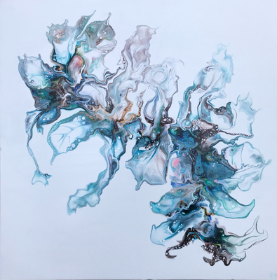 Pouring art fluidart painting schilderij 