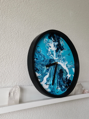 Klok pouring art fluid art clock