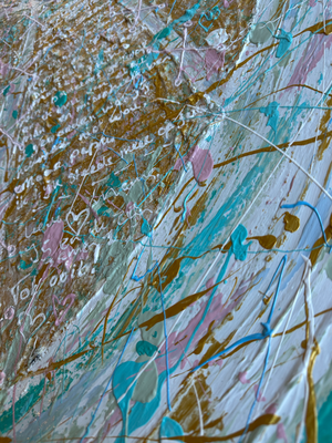 Broken heart 120 x 100 cm 3D  - met reliëf  - detail 