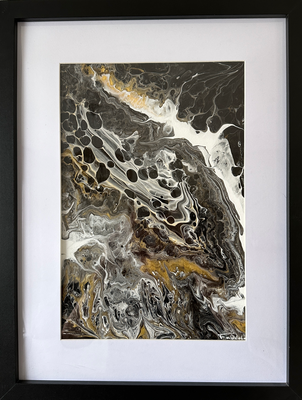 Pouring Art - Schilderij inclusief lijst 33 x 43 cm