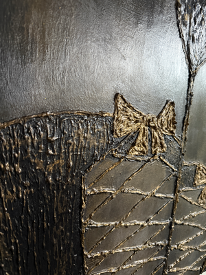 Golden body 60 x 80 cm   - met reliëf - detail