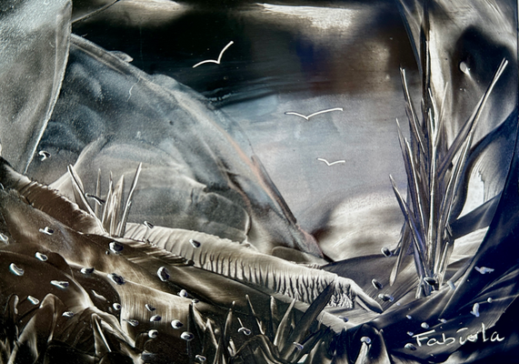 Landschap encaustic art landscape 