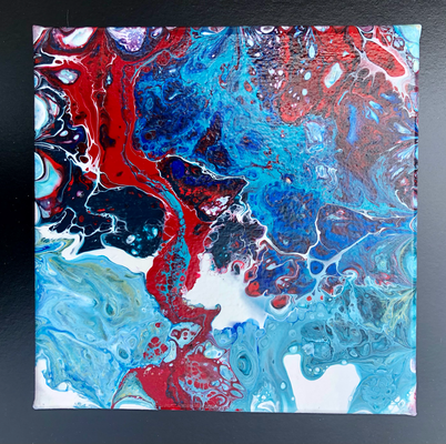 Pouring Art Schilderij 30 x 30 cm