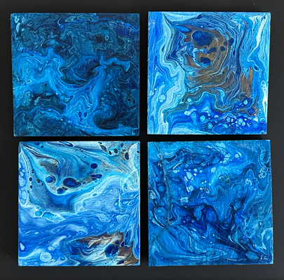 Pouring Art - onderzetters 