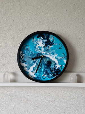 Klok pouring art fluid art clock