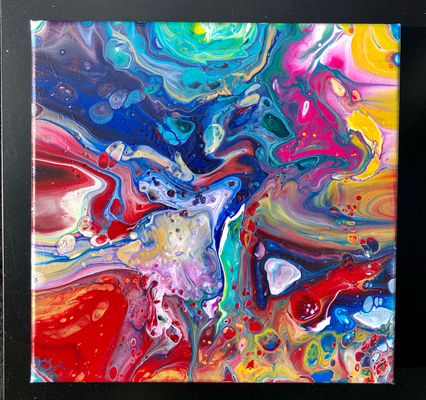 Pouring Art Schilderij 30 x 30 cm