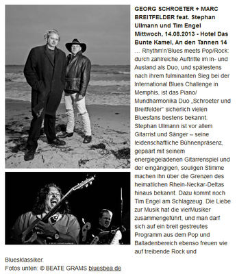  BBFN: Boogie-, Blues- und Folknächte in Hohwacht 2013