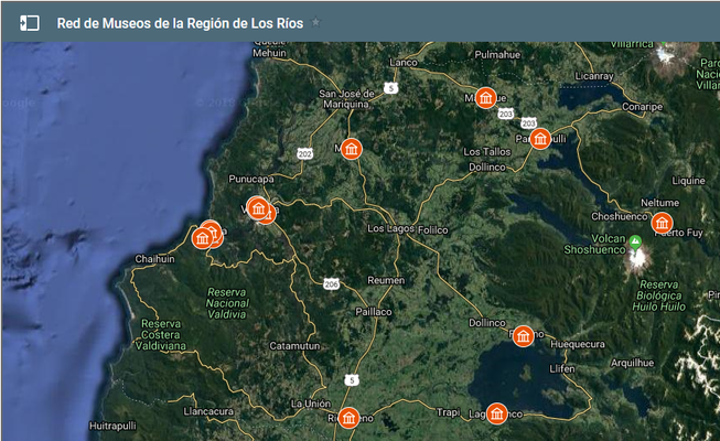 MAPA DE MUSEOS EN REGIÓN DE LOS RIOS