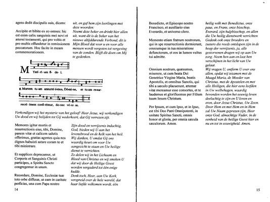 Paaswake 8 april 2024 - Eucharistie - Pagina 12 en 13 uit het Paaswakeboekje.