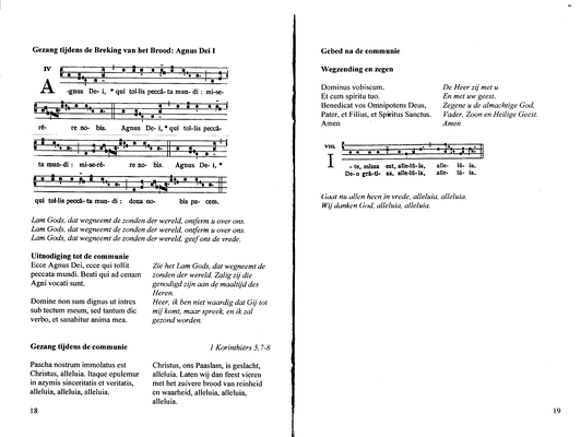 Paaswake 8 april 2024 - Eucharistie - Pagina 12 en 13 uit het Paaswakeboekje.