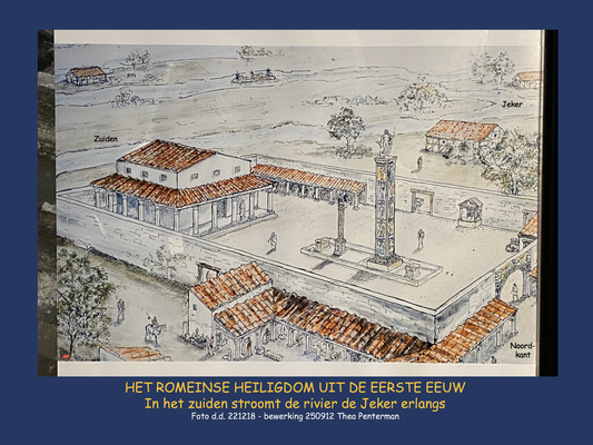 221218 ThP - Maastricht - Derlon Museumkelder - Het ommuurde Romeinse Heiligdom uit de eerste eeuw.