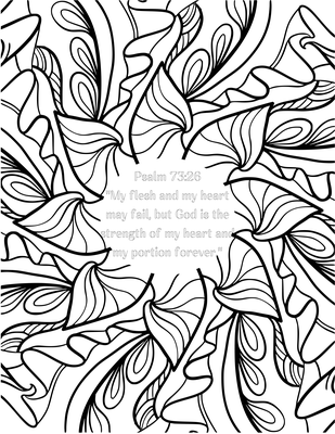 Psalms in Flowers and Abstract Designs - Bible Adult Coloring Book
