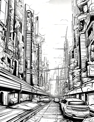 Cityscapes of Tomorrow - Coloring Book for Teens and Adults with Future Quotes for Inspiration and Relaxation