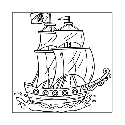 Piratenparadies zum Ausmalen - Lustige Piratenmotive für kleine Seeräuber ab 4 Jahren