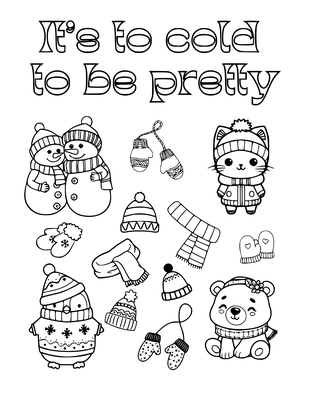 Cozy Winter Time - Coloring Book With Inspirational Winter Quotes - For Teens and Adults