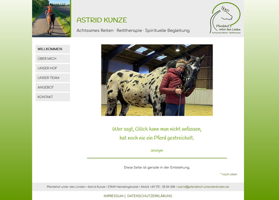 Achtsames Reiten · Reittherapie · Spirituelle Begleitung