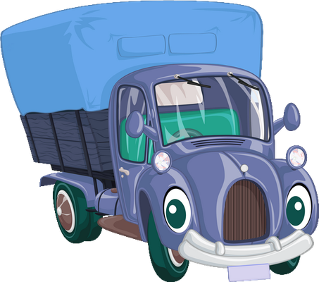 pick-up - transport - sciences et techniques - smiley émoticône émoji cartoon clipart illustration - artémotic