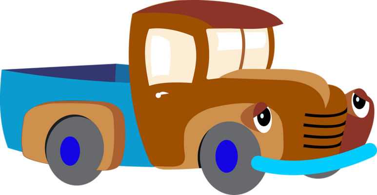pick-up - transport - sciences et techniques - smiley émoticône émoji cartoon clipart illustration - artémotic