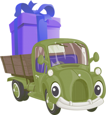 pick-up - transport - sciences et techniques - smiley émoticône émoji cartoon clipart illustration - artémotic