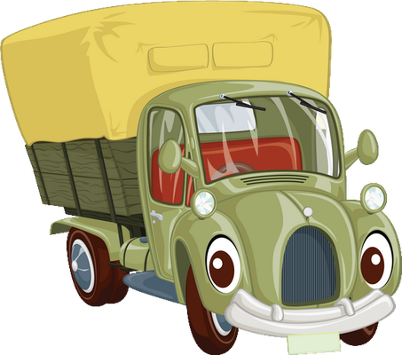 pick-up - transport - sciences et techniques - smiley émoticône émoji cartoon clipart illustration - artémotic