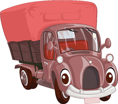 pick-up - transport - sciences et techniques - smiley émoticône émoji cartoon clipart illustration - artémotic