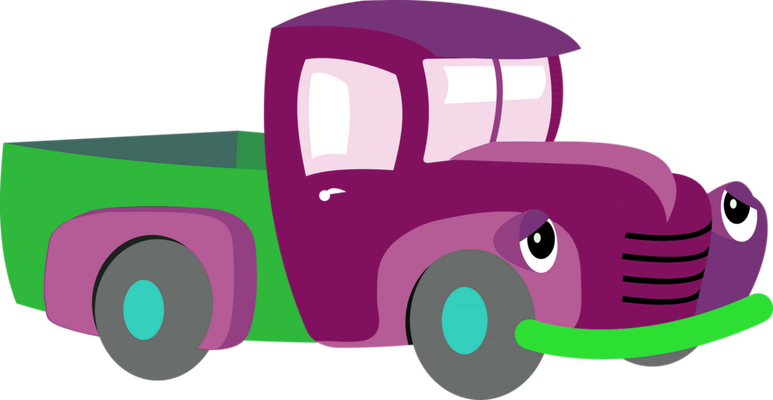 pick-up - transport - sciences et techniques - smiley émoticône émoji cartoon clipart illustration - artémotic