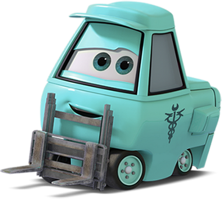 chariot élévateur [Cars] - transport - sciences et techniques - smiley émoticône émoji cartoon clipart illustration - artémotic