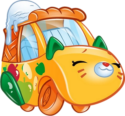 voiture [Shopkins] - transport - sciences et techniques - smiley émoticône émoji cartoon clipart illustration - artémotic