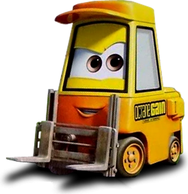 chariot élévateur [Cars] - transport - sciences et techniques - smiley émoticône émoji cartoon clipart illustration - artémotic