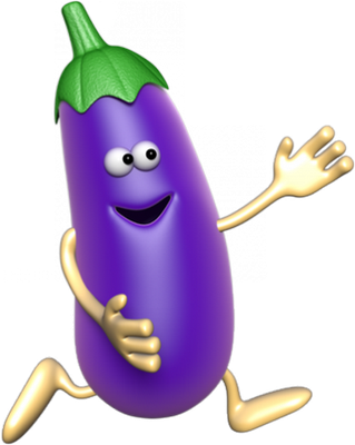 aubergine - légume - alimentation - smiley émoticône émoji cartoon clipart illustration - artémotic