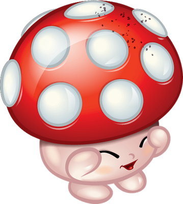 champignon - légume - alimentation - smiley émoticône émoji cartoon clipart illustration - artémotic