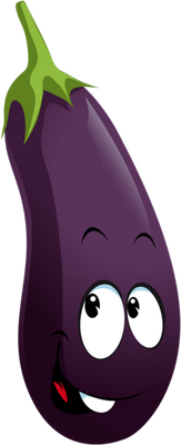 aubergine - légume - alimentation - smiley émoticône émoji cartoon clipart illustration - artémotic