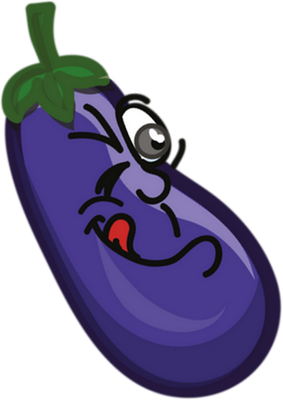 aubergine - légume - alimentation - smiley émoticône émoji cartoon clipart illustration - artémotic