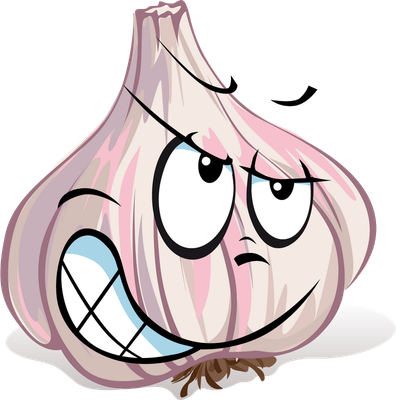 ail - légume - alimentation - smiley émoticône émoji cartoon clipart illustration - artémotic