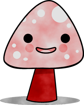 champignon - légume - alimentation - smiley émoticône émoji cartoon clipart illustration - artémotic