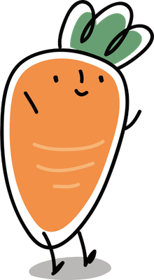 carotte - légume - alimentation - smiley émoticône émoji cartoon clipart illustration - artémotic