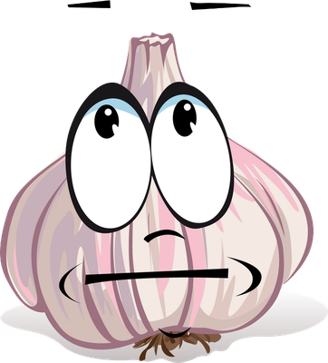 ail - légume - alimentation - smiley émoticône émoji cartoon clipart illustration - artémotic