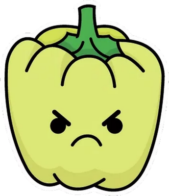 poivron - légume - alimentation - smiley émoticône émoji cartoon clipart illustration - artémotic