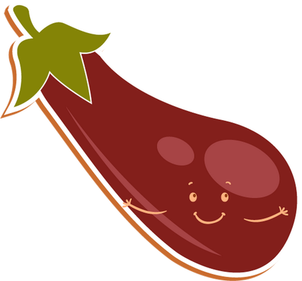 aubergine - légume - alimentation - smiley émoticône émoji cartoon clipart illustration - artémotic
