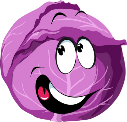 chou - légume - alimentation - smiley émoticône émoji cartoon clipart illustration - artémotic