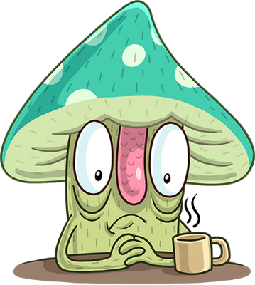 champignon - légume - alimentation - smiley émoticône émoji cartoon clipart illustration - artémotic