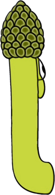 asperge - légume - alimentation - smiley émoticône émoji cartoon clipart illustration - artémotic