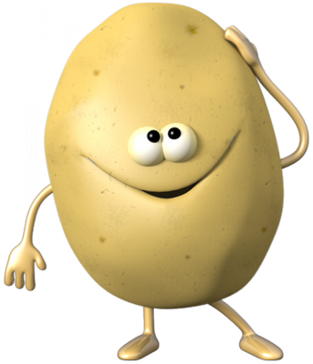 pomme de terre - légume - alimentation - smiley émoticône émoji cartoon clipart illustration - artémotic