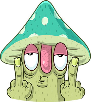 champignon - légume - alimentation - smiley émoticône émoji cartoon clipart illustration - artémotic