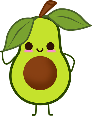 avocat - légume - alimentation - smiley émoticône émoji cartoon clipart illustration - artémotic