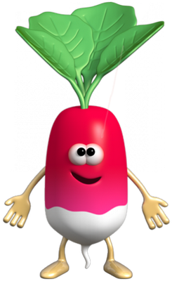 radis - légume - alimentation - smiley émoticône émoji cartoon clipart illustration - artémotic